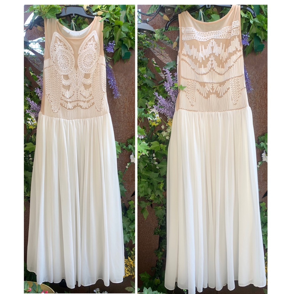 MON CHERI ♥️ LACE & CHIFFON maxi dress 2 sided